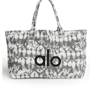 ALO Yoga Gray and White Tote Bag